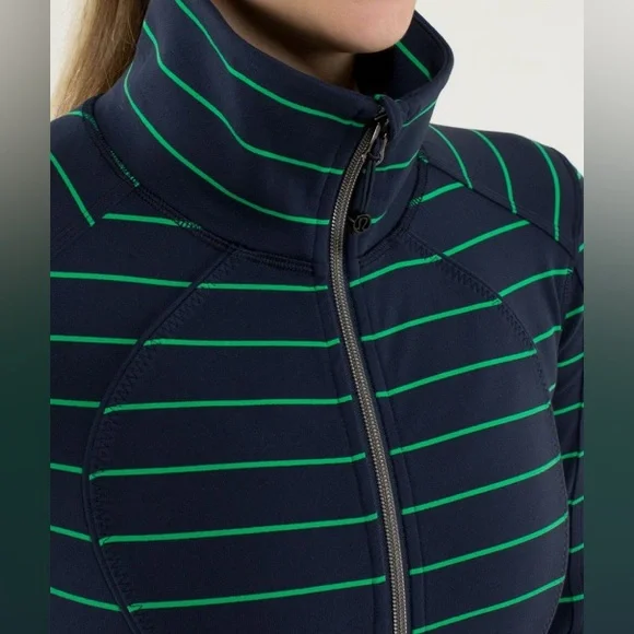 lululemon athletica Striped Jacket - Navy and Teal - Picture 3 of 8